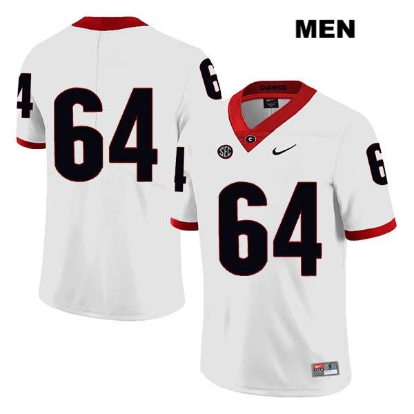 Georgia Bulldogs Men's David Vann #64 NCAA No Name Legend Authentic White Nike Stitched College Football Jersey HMO1756RA